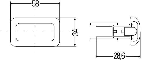 Migacz boczny 2BM 003 647-021 HELLA