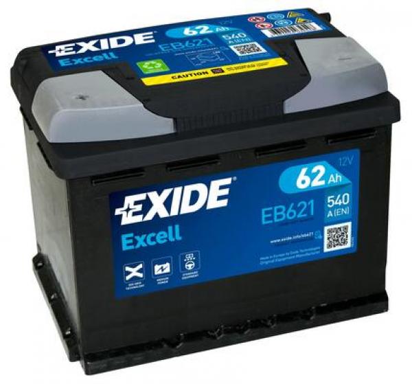 Akumulator 62AH/540A EXCELL L+ EB621 EXIDE