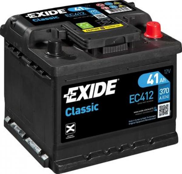 Akumulator 41AH/370A CLASSIC P+ EC412  EXIDE