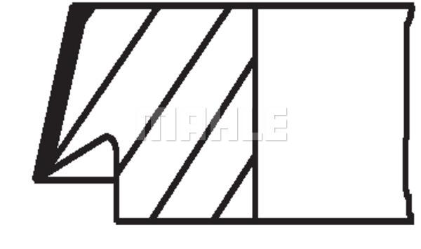 Pierścienie tłokowe /82,4 448 81 N1  MAHLE ORIGINAL
