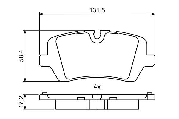 Klocki hamulcowe tył 0 986 494 810 BOSCH