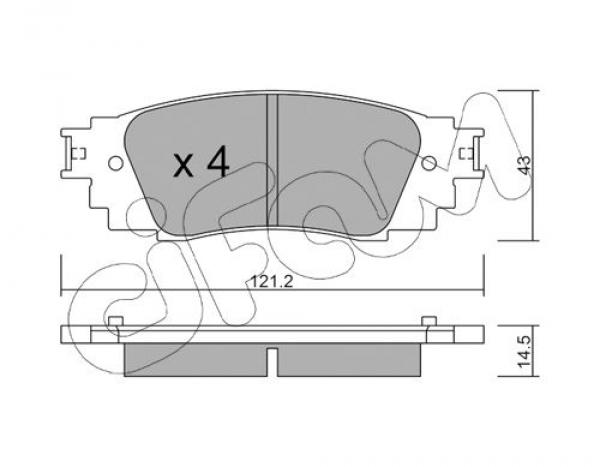 Klocki hamulcowe tył 822-1089-0 CIFAM