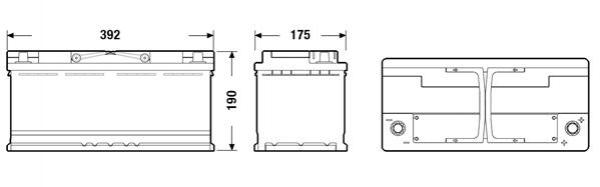 Akumulator 105AH/950A 12V P+ START-STOP PLUS AGM CK1050 CENTRA. 