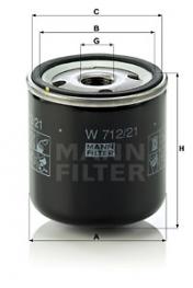 Filtr oleju W 712/21 MANN-FILTER