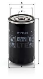 Filtr oleju W 719/36 MANN-FILTER
