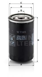Filtr oleju W 719/5 MANN-FILTER