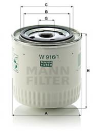 Filtr oleju W 916/1 MANN-FILTER