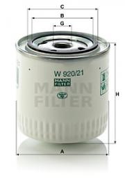 Filtr oleju W 920/21 MANN-FILTER