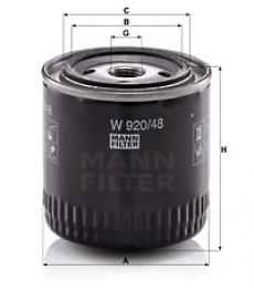 Filtr oleju W 920/48 MANN-FILTER