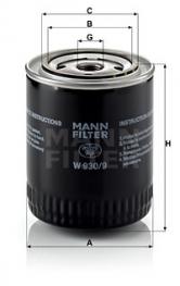 Filtr oleju W 930/9 MANN-FILTER