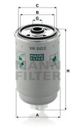 Filtr paliwa WK 842/2 MANN-FILTER