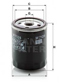 Filtr oleju W 712/4 MANN-FILTER