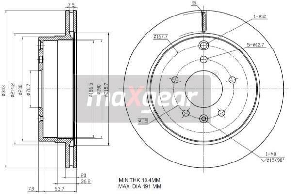Tarcza hamulcowa 19-2370  MAXGEAR