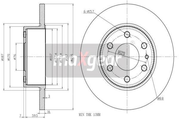Tarcza hamulcowa 19-2404  MAXGEAR