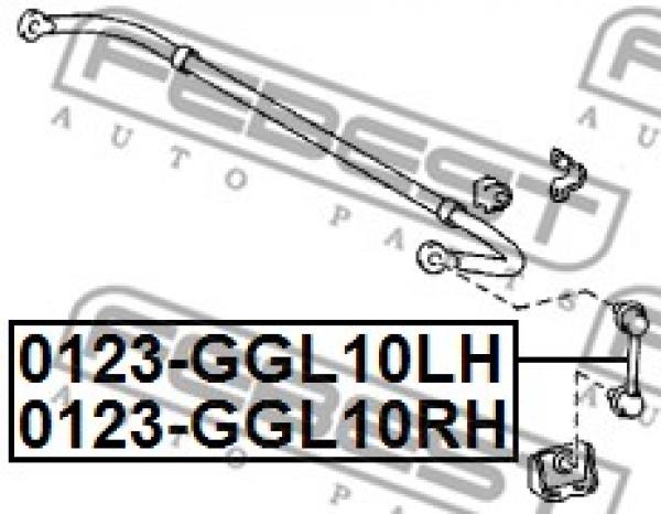 Drążek stabilizatora tył lewy 0123-GGL10LH  FEBEST