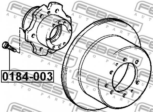 Szpilka kola 0184-003  FEBEST