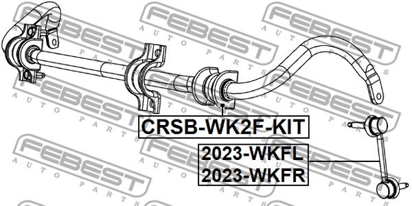 Łącznik stabilizatora przód 2023-WKFR  FEBEST