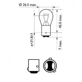 Żarówka P21/4W 12V 12594CP PHILIPS