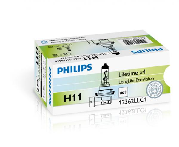 Zarowka h11 55w 12v long life 12362LLECOC1  PHILIPS