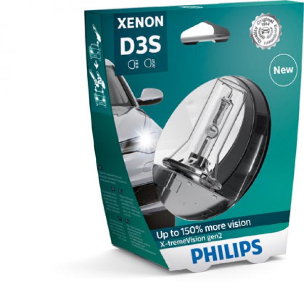 Żarówka XENON D3S 35W 42V X-TREME VISION +150% G2 42403XV2S1 PHILIPS. 